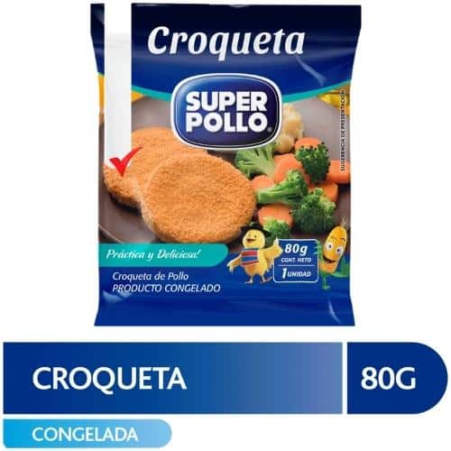 Super Pollo Croqueta de Pollo 80 gr Comercial Mayorista