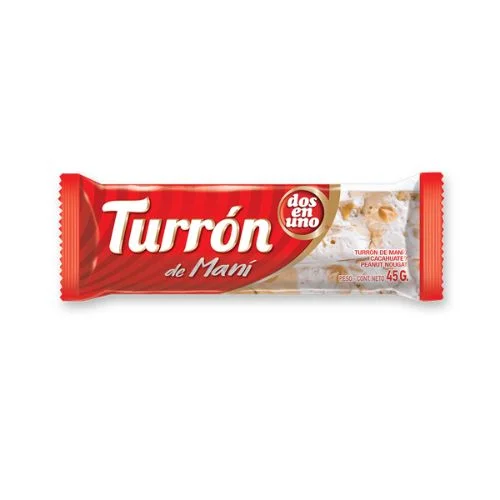 Dos en Uno Turrón de Maní 45 gr x 4 un